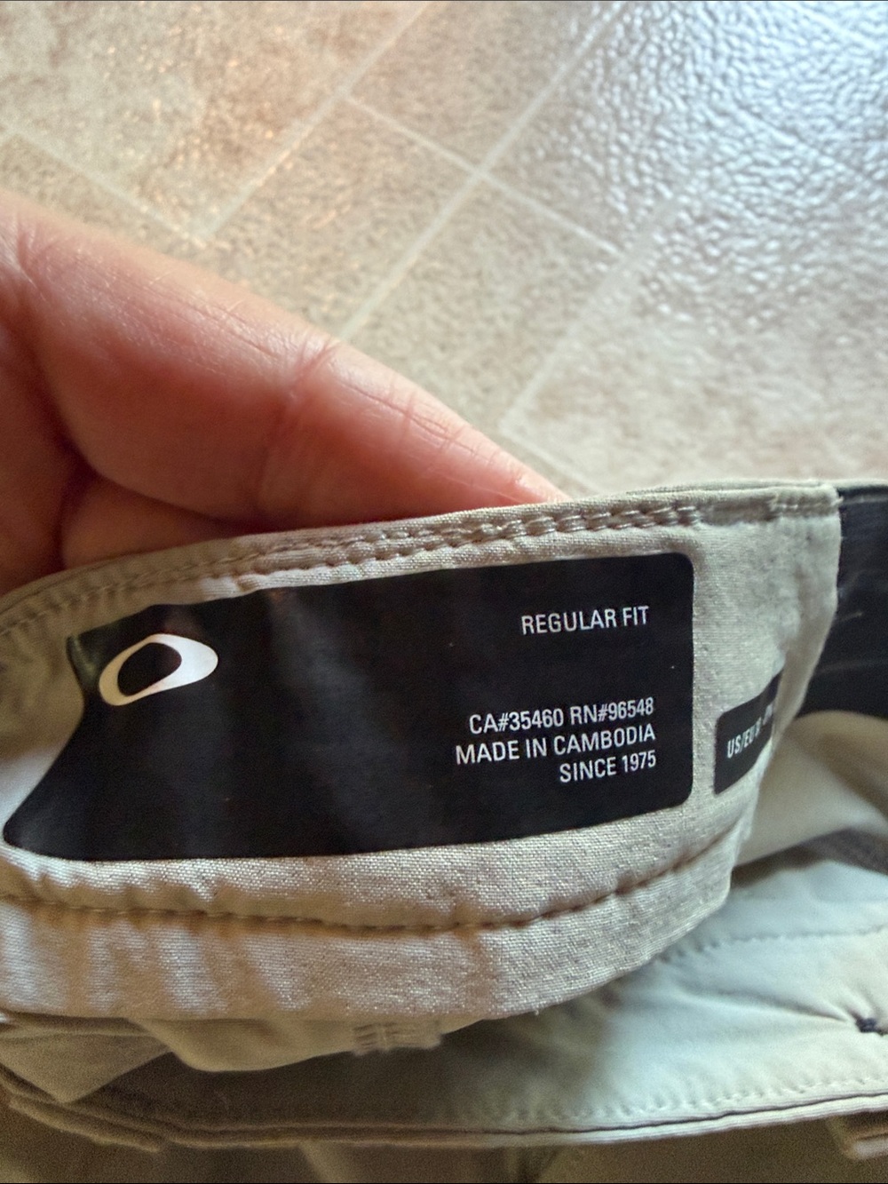 Oakley Men's Tan Performance Chinos - Picture 3 of 5